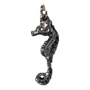 Vintage Sterling Silver Seahorse Pendant Nautical Beach Design Marine Ocean